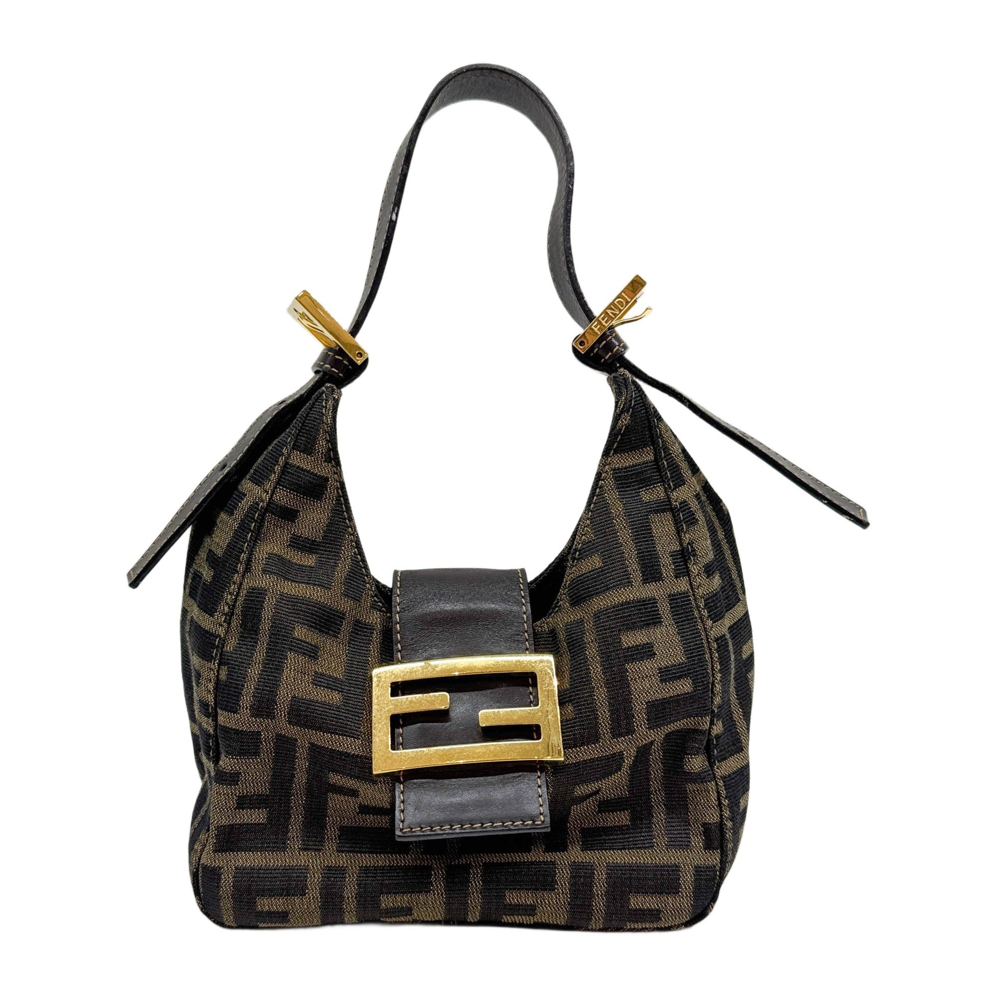 Zucca Brown Canvas Shoulder Bag