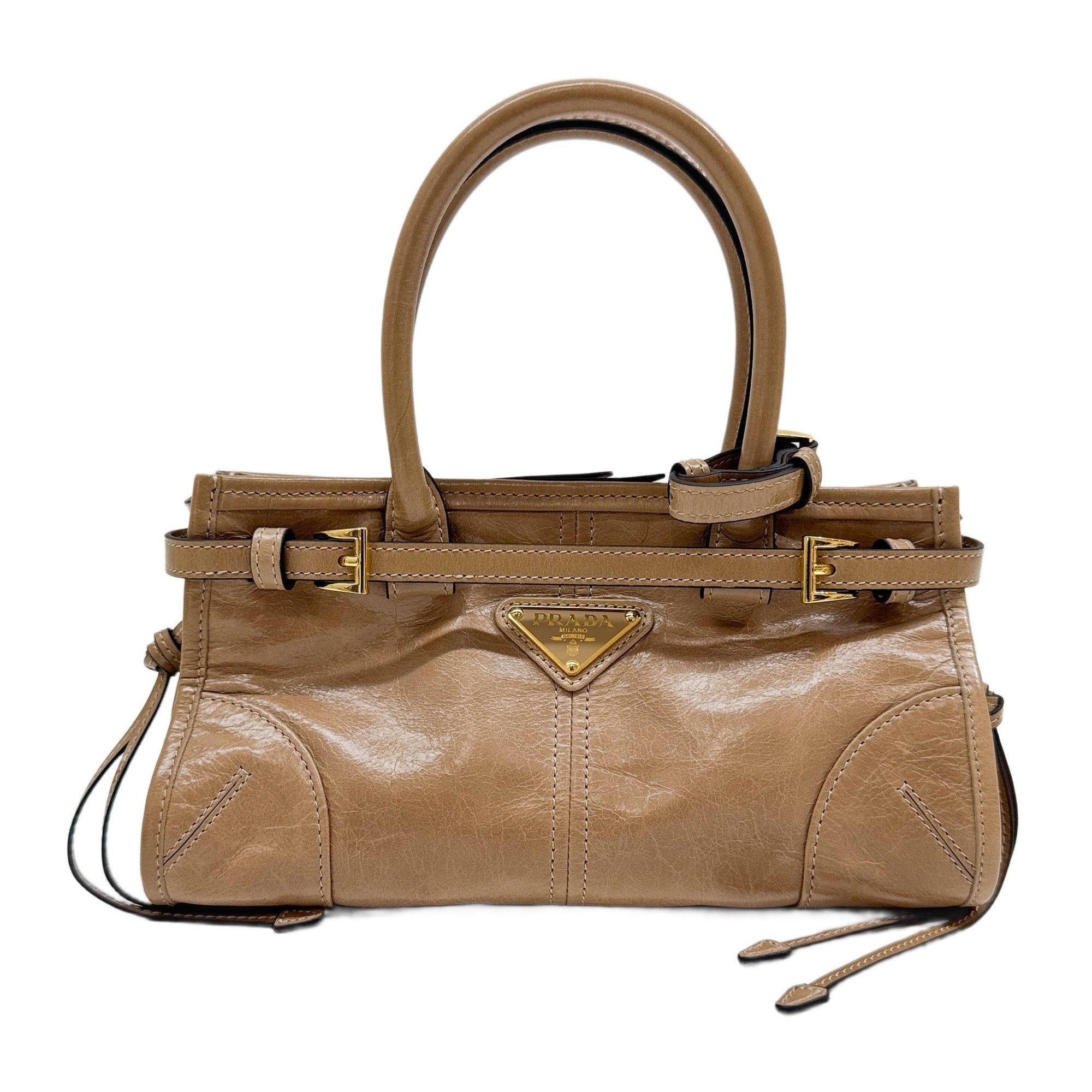 Bonnie Latte Brown Leather Two Way Bag