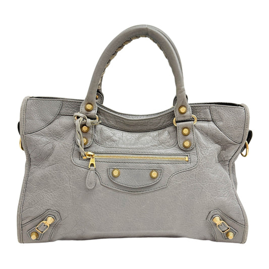 Giant 12 The City Grey Leather Two Way Bag