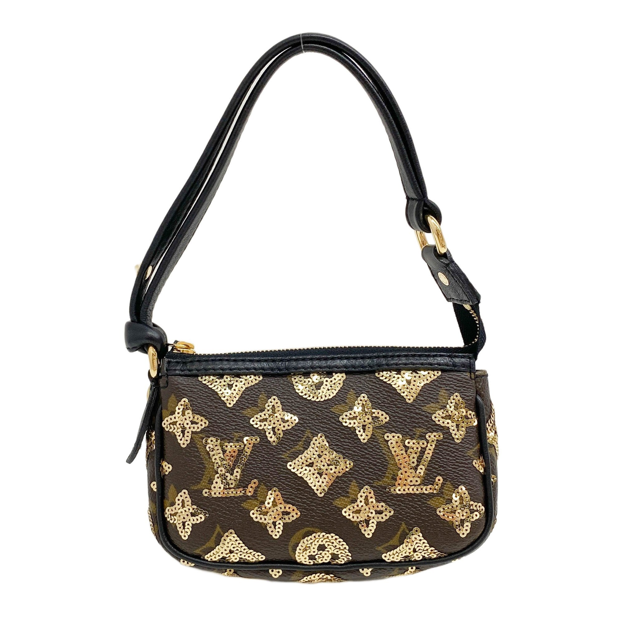 Mini Eclipse Pochette Sequin Brown Monogram Canvas Handle Bag