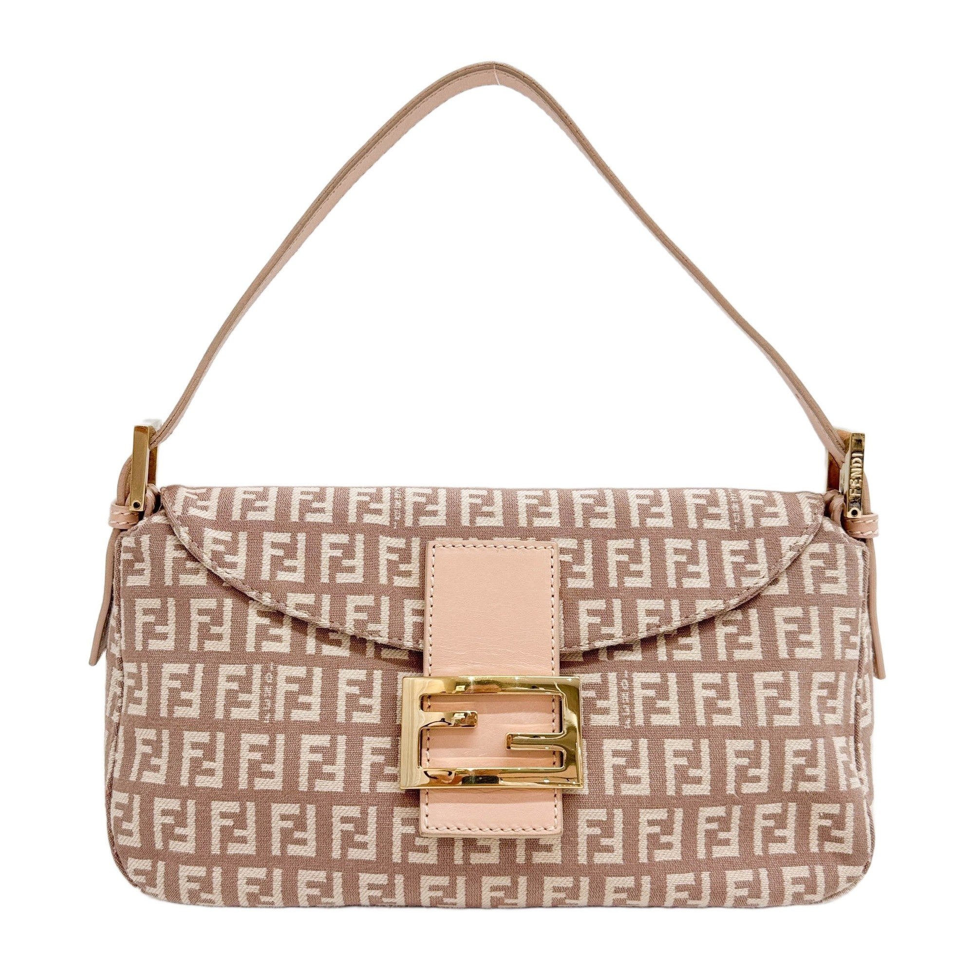Baguette Dust Pink Zucchino Canvas Shoulder Bag