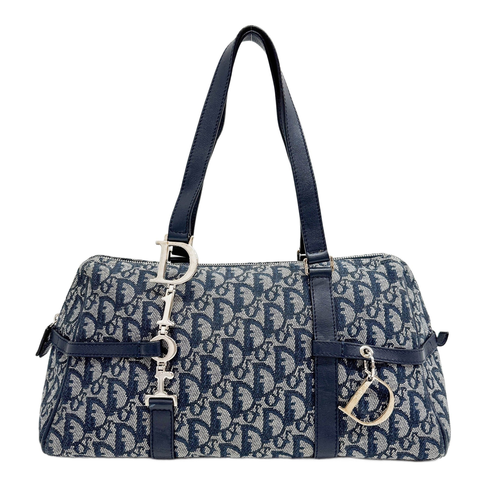 East-West Boston Blue Trotter Canvas Shoulder Bag