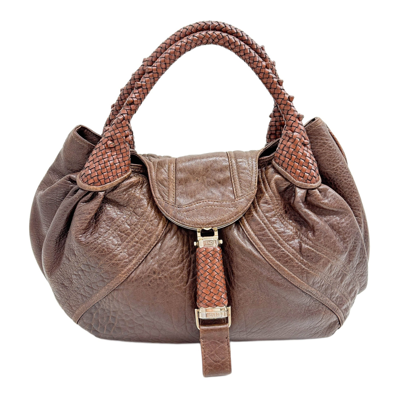 Spy Brown Leather Hand Bag