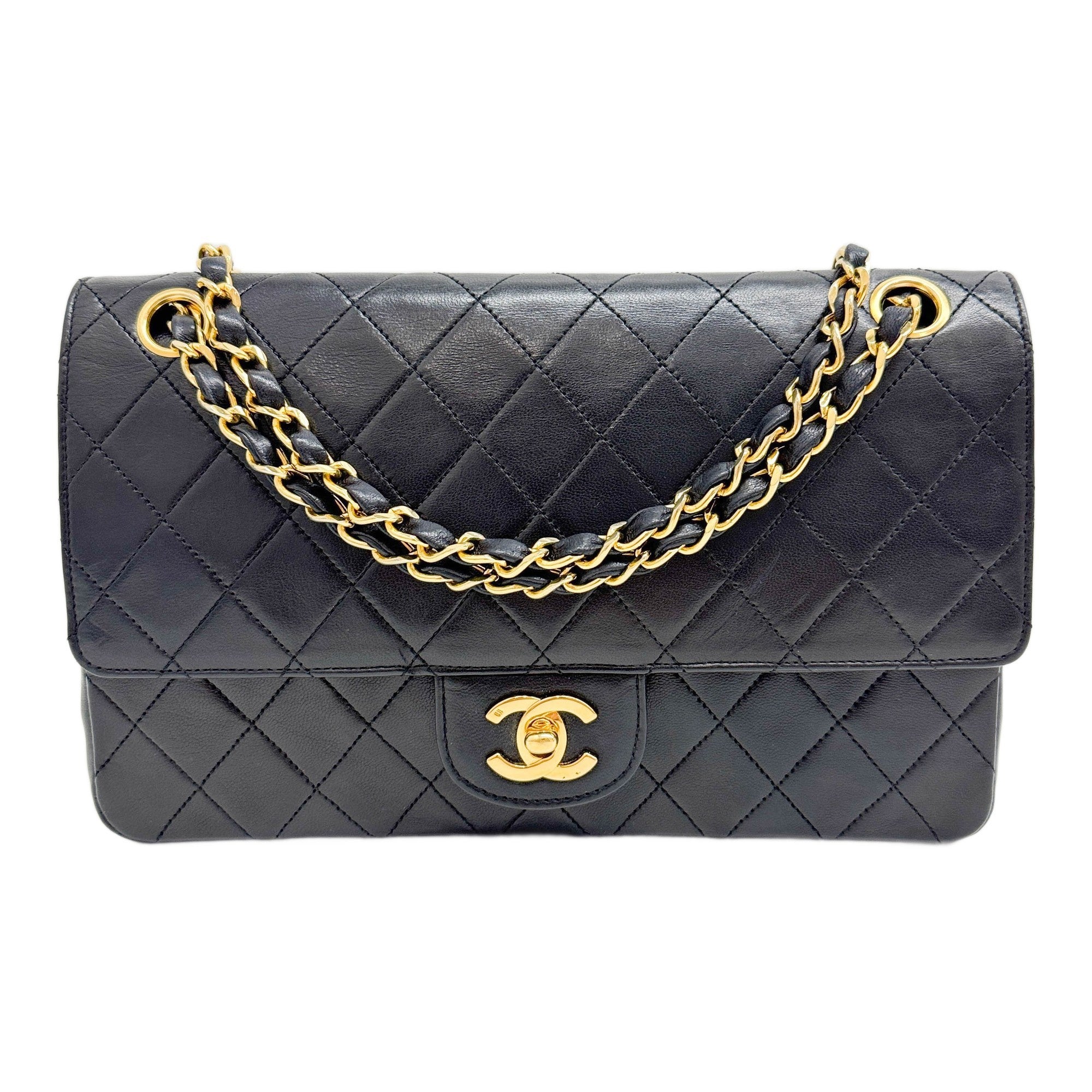 Classic Double Flap 1956-1988 Matelasse Black Leather Shoulder Bag