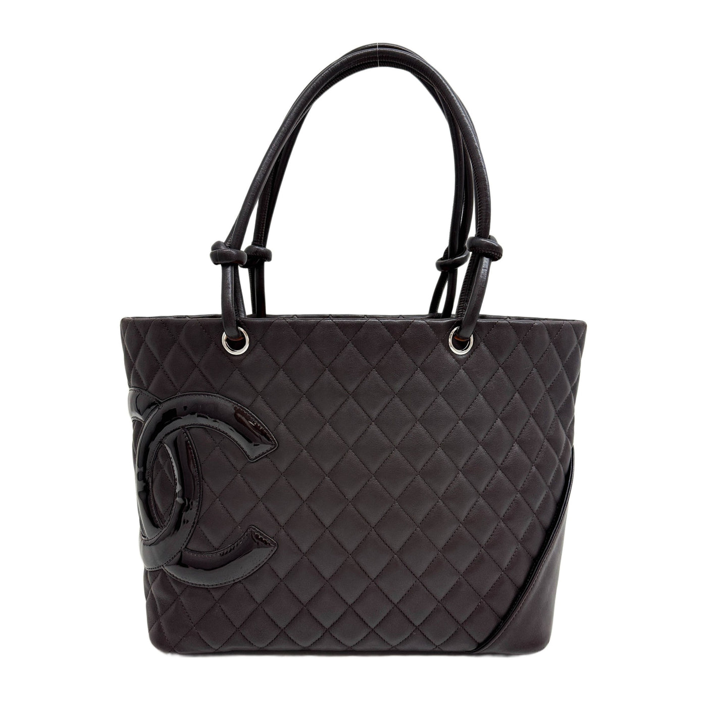 Cambon 2005-2006 Matelasse Brown Leather Tote Bag