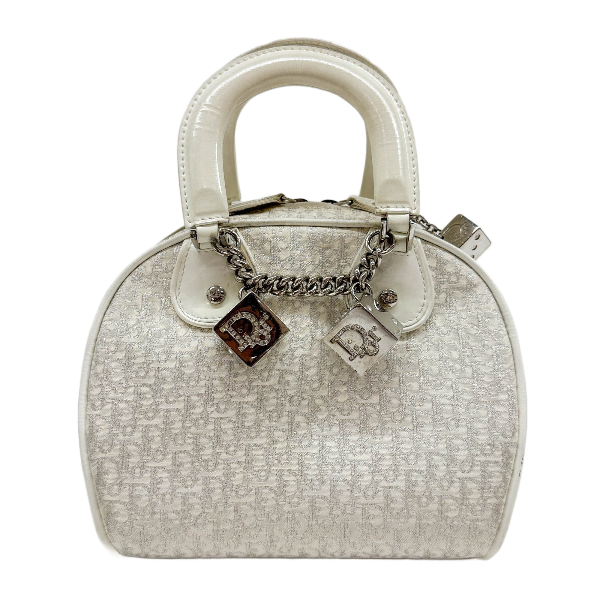 Gambler Dice White Trotter Canvas Hand Bag