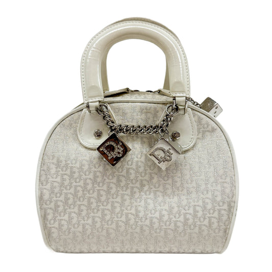Gambler Dice White Trotter Canvas Hand Bag