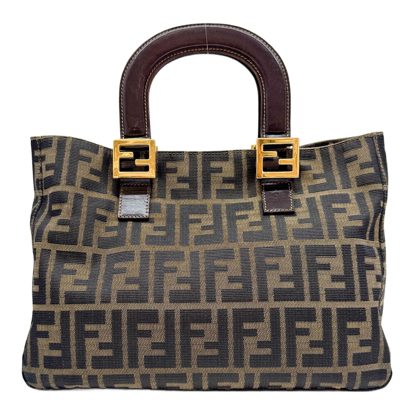 Brown Zucca Canvas Hand Bag