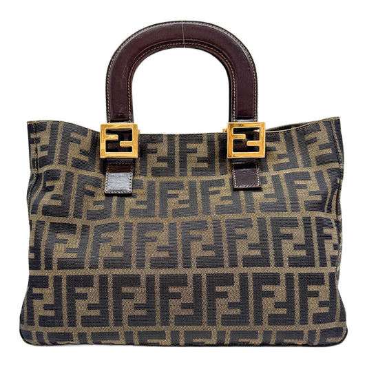 Brown Zucca Canvas Hand Bag