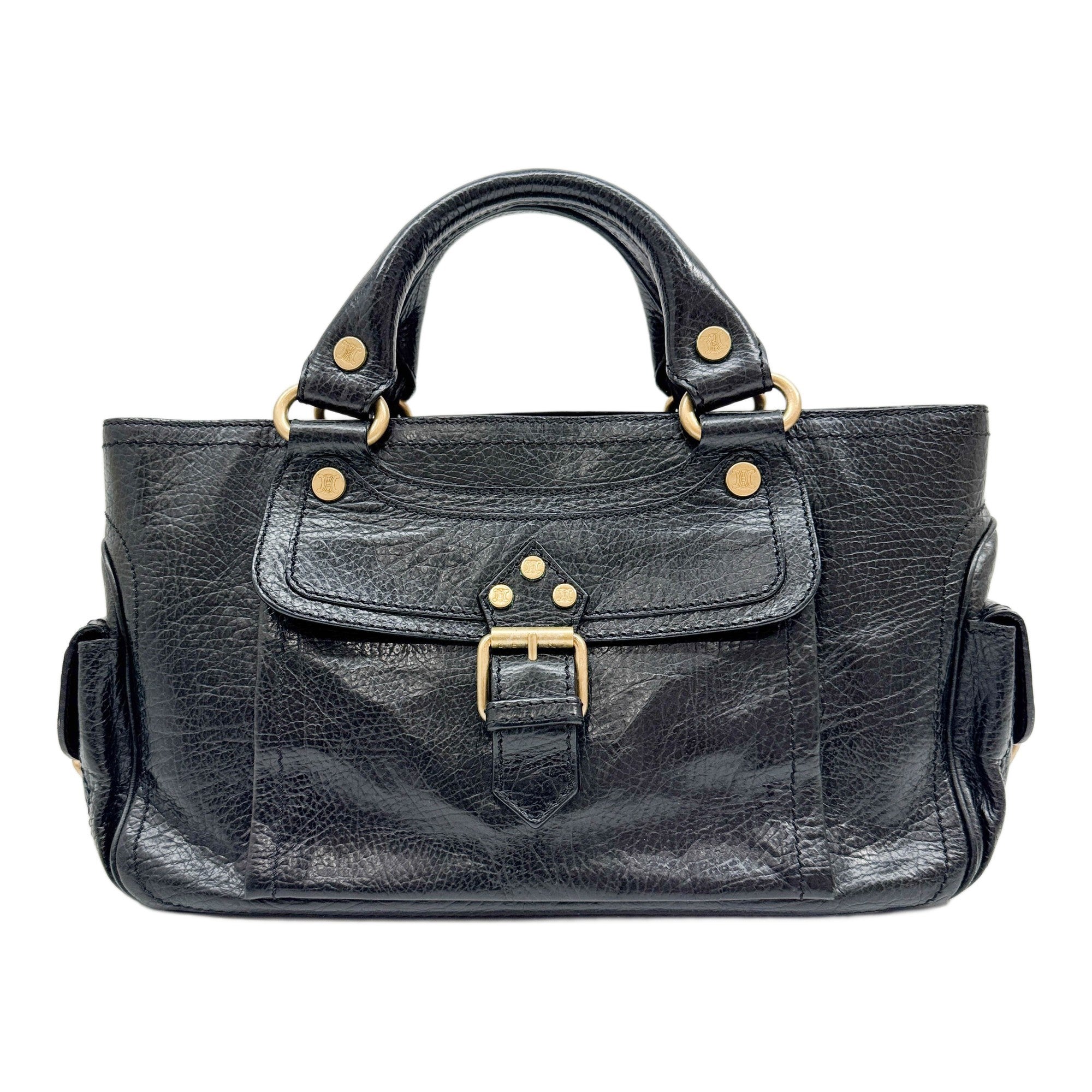 Black Leather Shoulder Bag