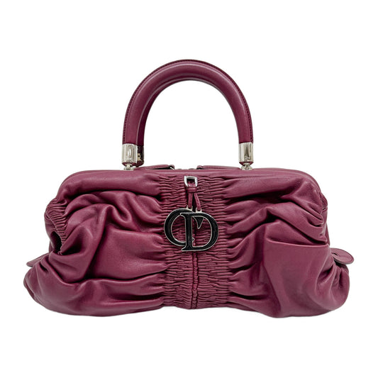 Karenina Hermitage Bordeaux Cherry Red Leather Hand Bag