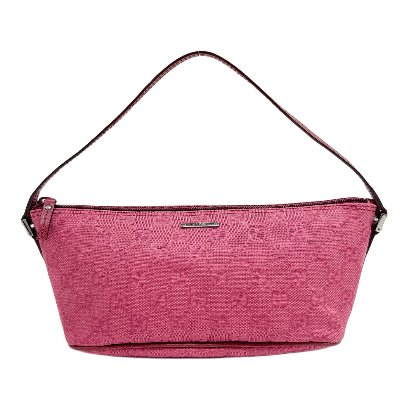 Boat Magenta Pink GG Canvas Shoulder Bag