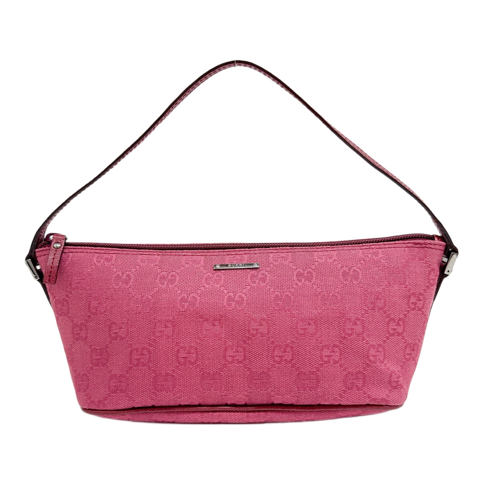 Boat Magenta Pink GG Canvas Shoulder Bag