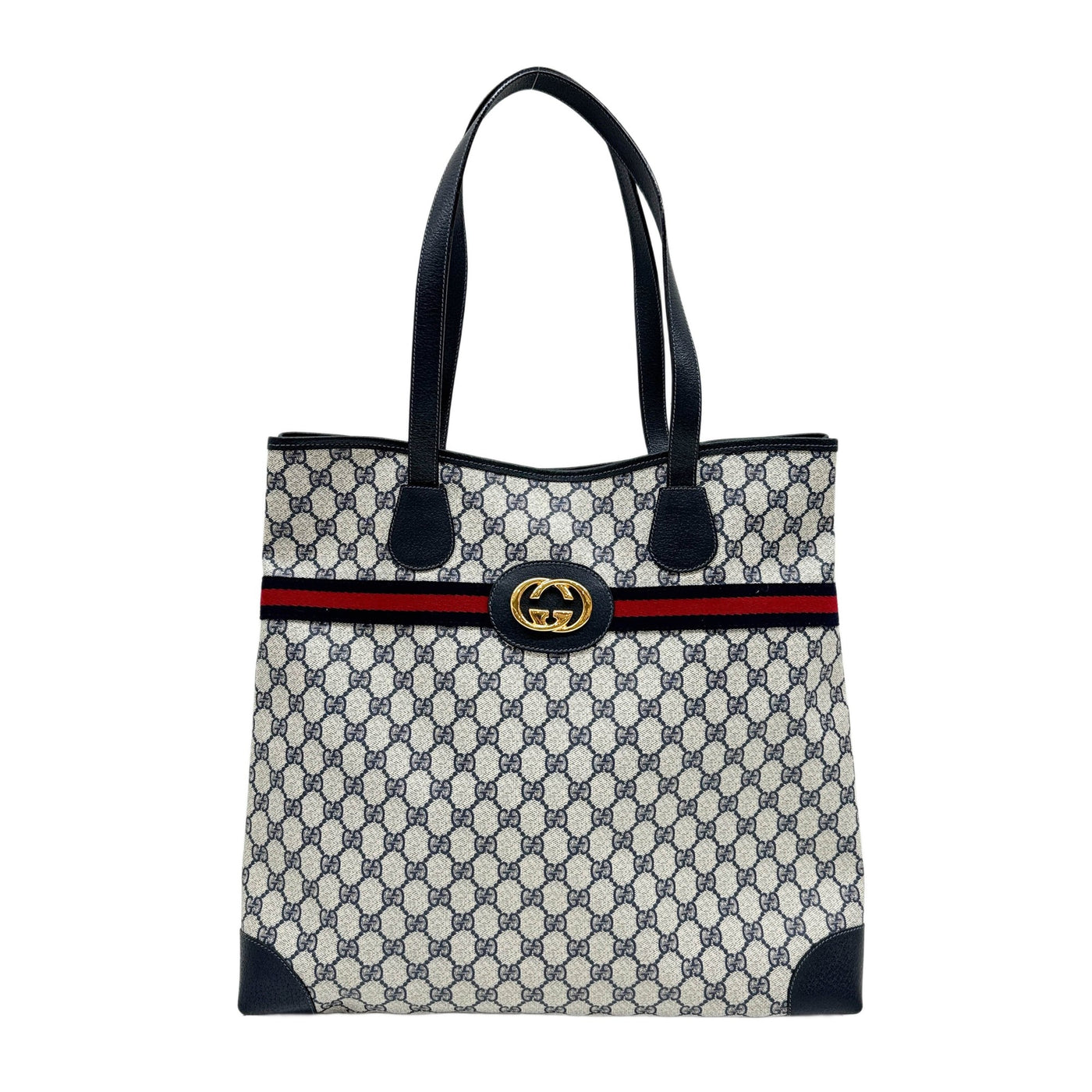 Supreme Blue GG Canvas Tote Bag