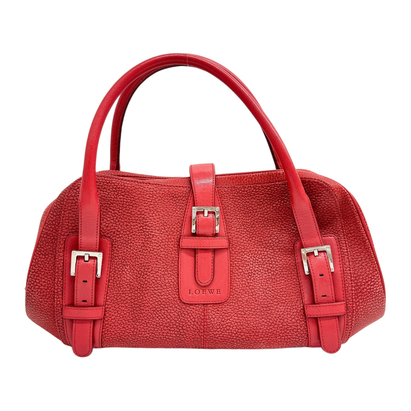 Senda Red Leather Shoulder Bag