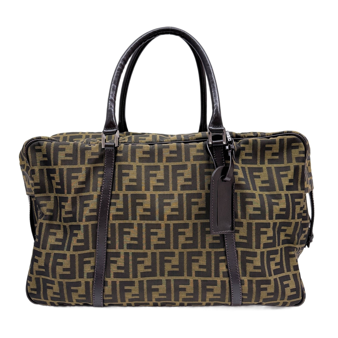 Brown Zucca Canvas Duffle Travel Bag