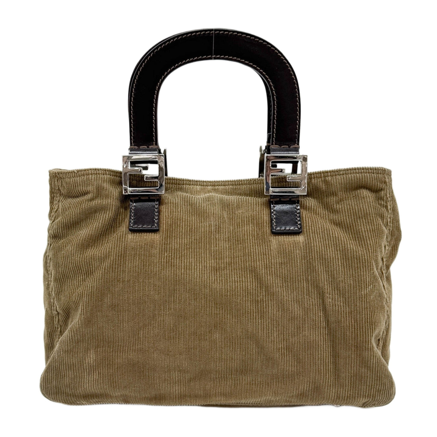 Olive Green Corduroy Tote Bag
