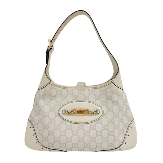 Guccissima White GG Shoulder Bag