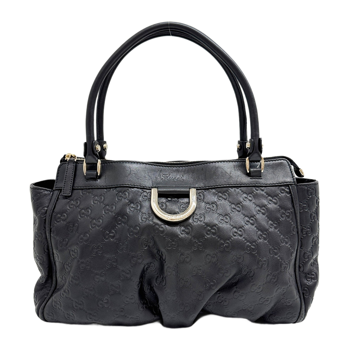Black GG Canvas Shoulder Bag