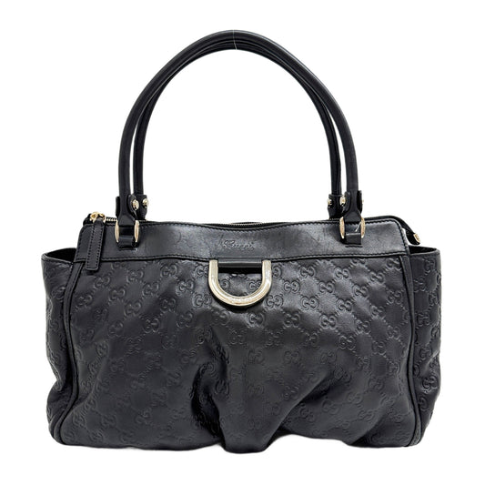 D-Ring Black Guccissima Shoulder Bag