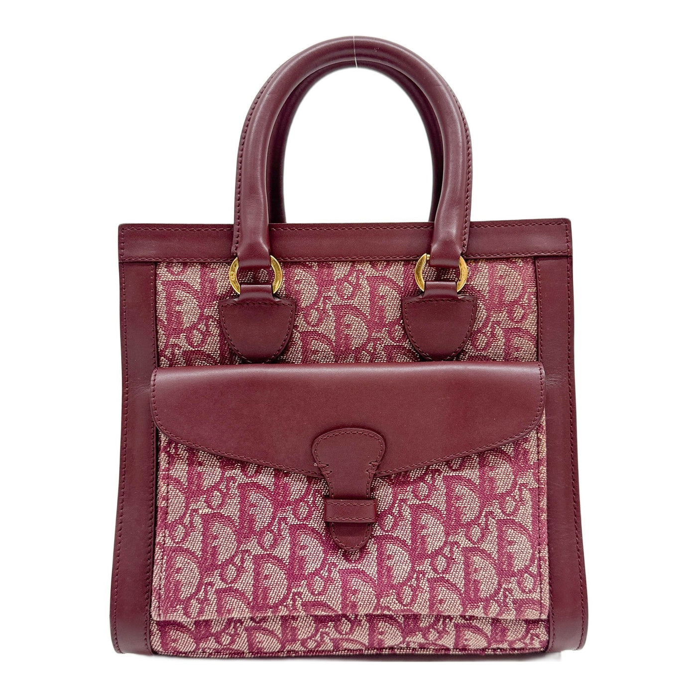 Pocket Tote Bordeaux Red Trotter Canvas Hand Bag
