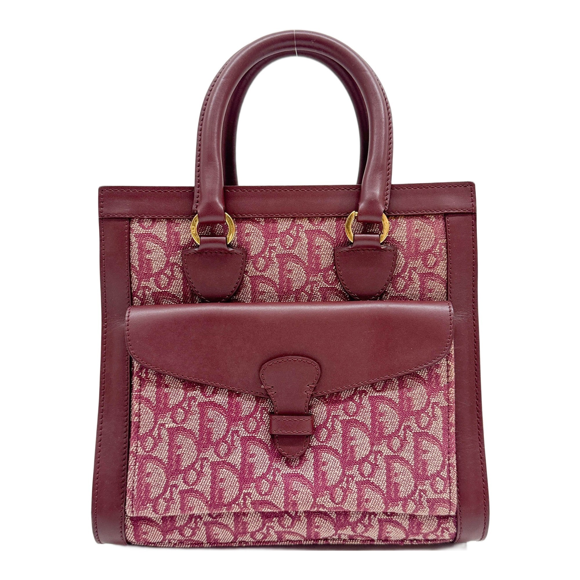 Pocket Tote Bordeaux Red Trotter Canvas Hand Bag