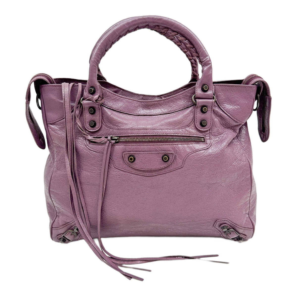 Velo Purple Leather Two Way Bag