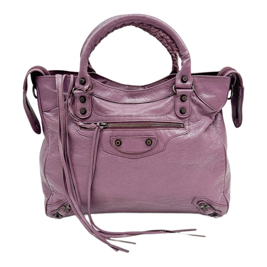 Velo Purple Leather Two Way Bag
