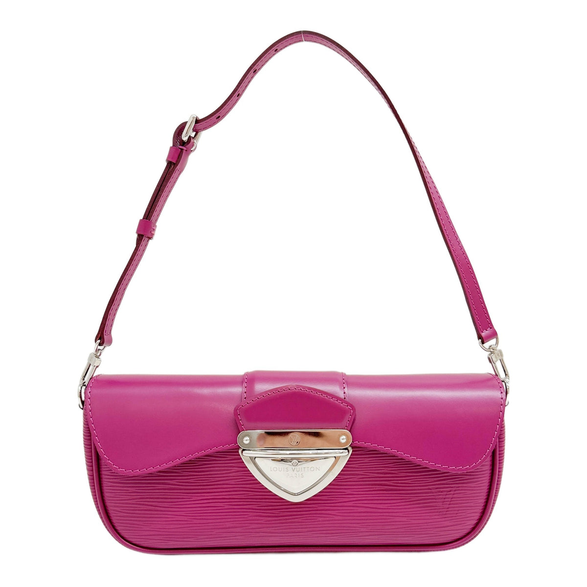 Pochette Montaigne Epi Purple Leather Shoulder Bag