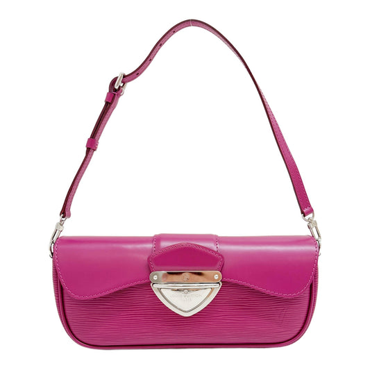 Pochette Montaigne Epi Purple Leather Shoulder Bag