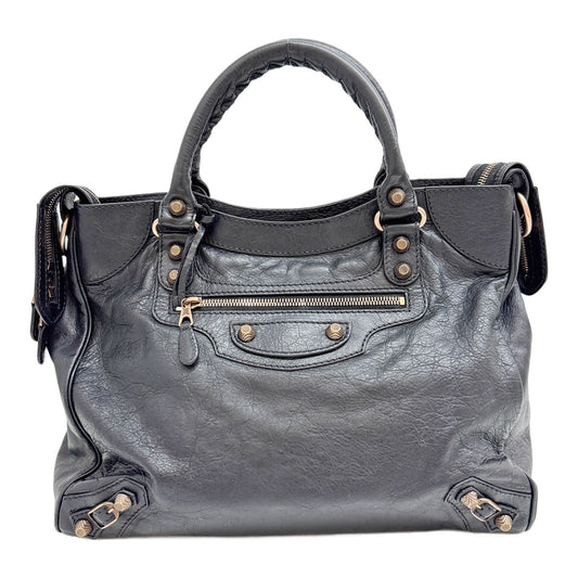Giant 12 Velo Charcoal Grey Leather Two Way Bag