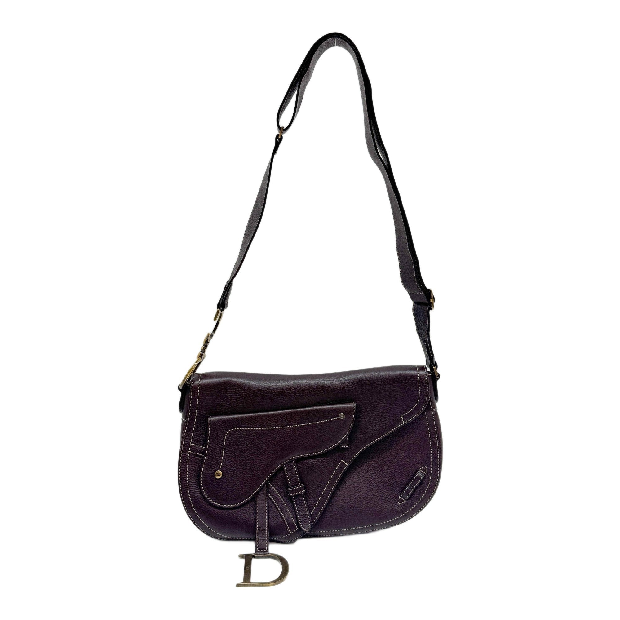 Dior x KAWS Saddle Brown Pouch Shoulder Bag