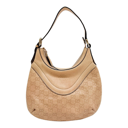 Beige Guccissima Canvas Shoulder Bag