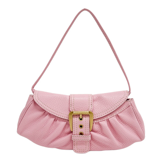 Pink Leather Shoulder Bag