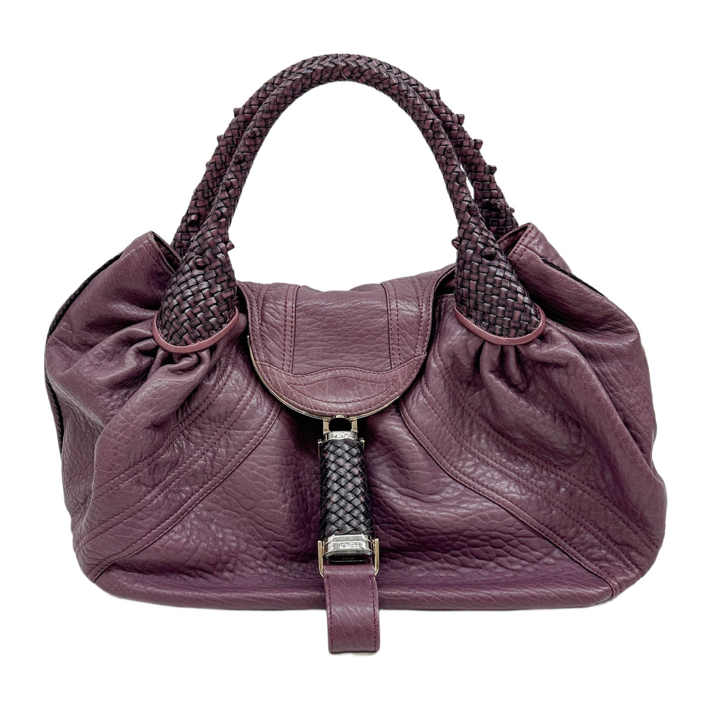 Spy Purple Leather Hand Bag