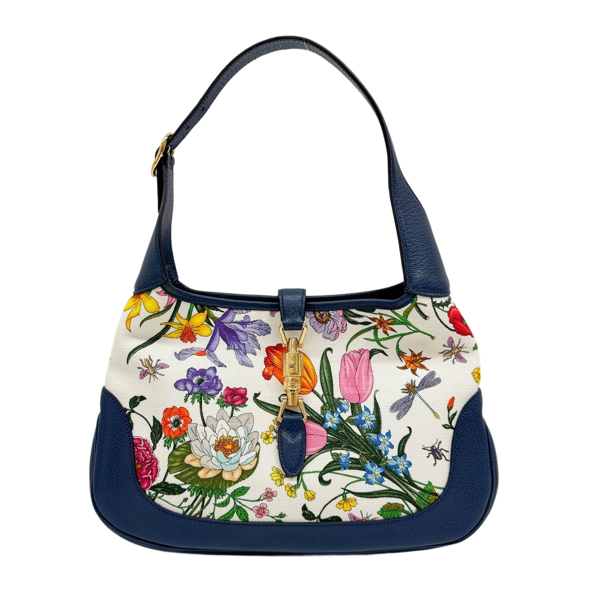 Jackie 1961 Multicolor Floral Canvas Shoulder Bag