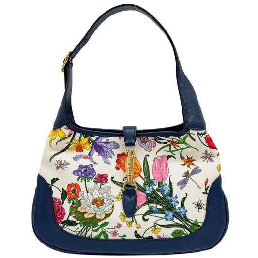 Jackie 1961 Multicolor Floral Canvas Shoulder Bag