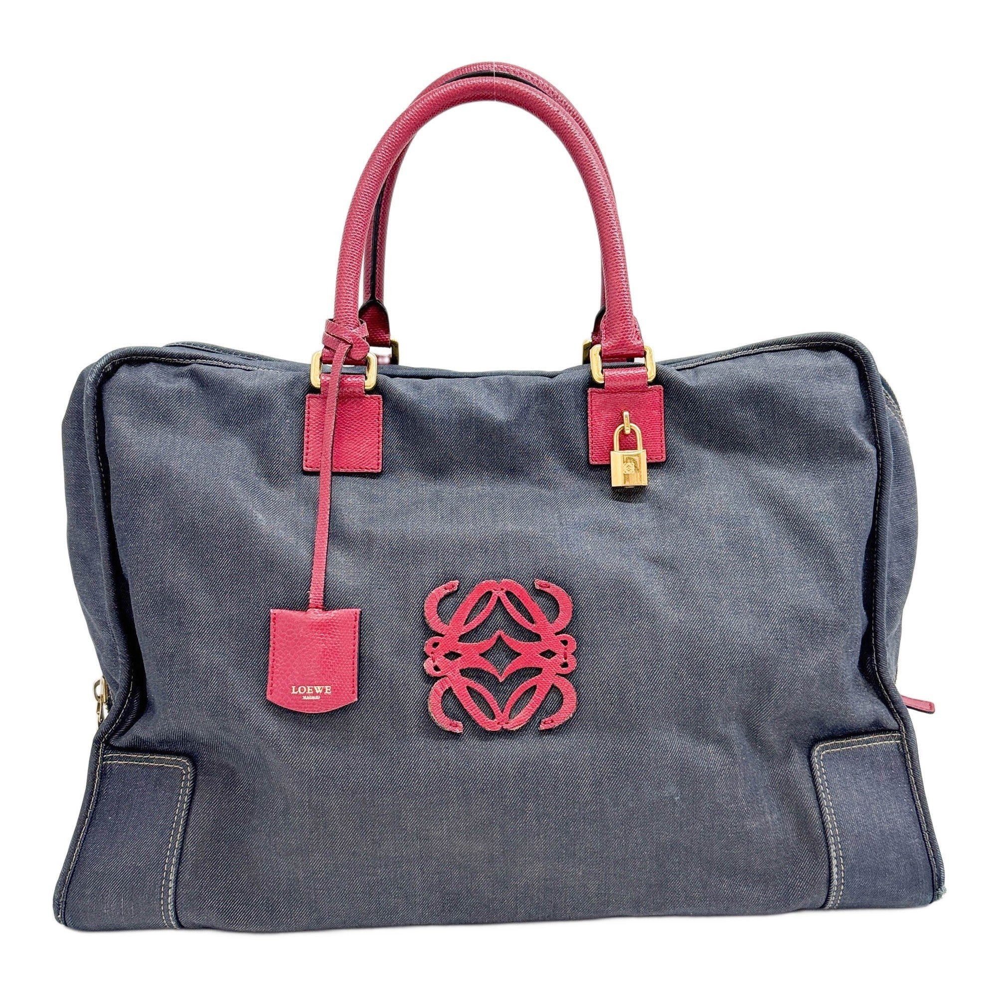 Amazona 44 Blue Denim Luggage Hand Bag