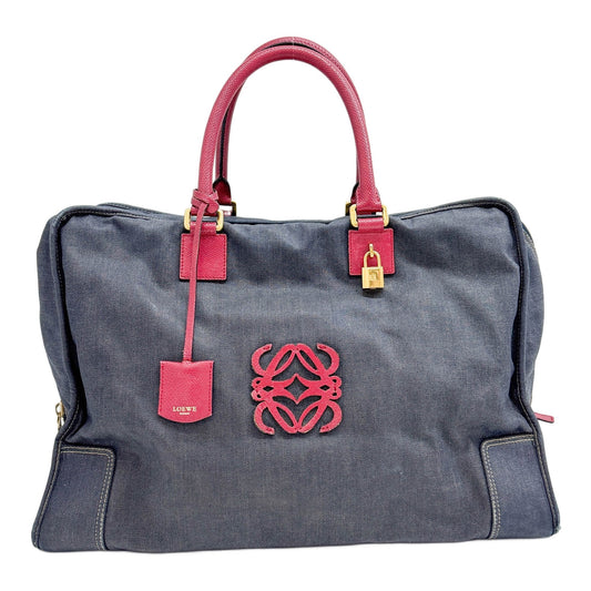 Amazona 44 Blue Denim Luggage Hand Bag