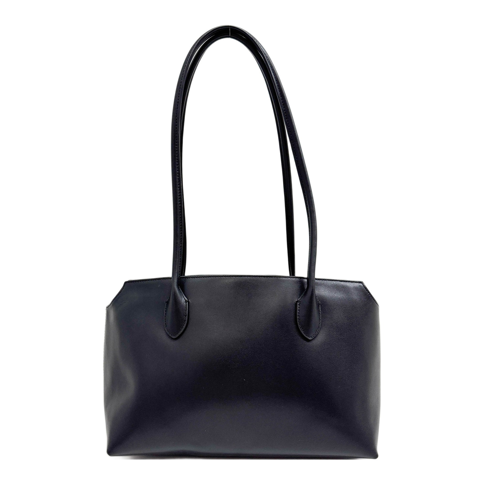 Terrasse Black Leather Shoulder Bag