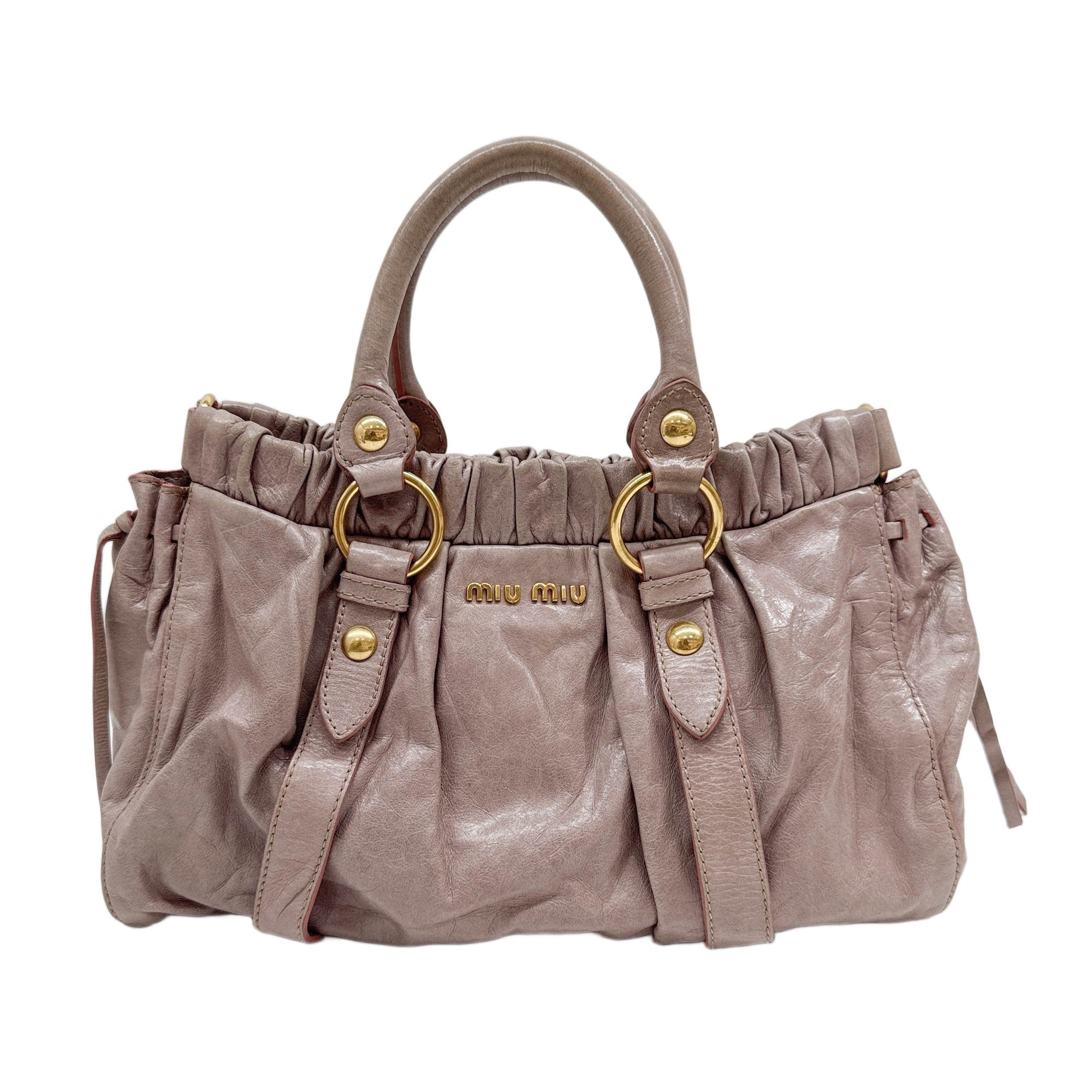Vitello Lavender Leather Two Way Bag
