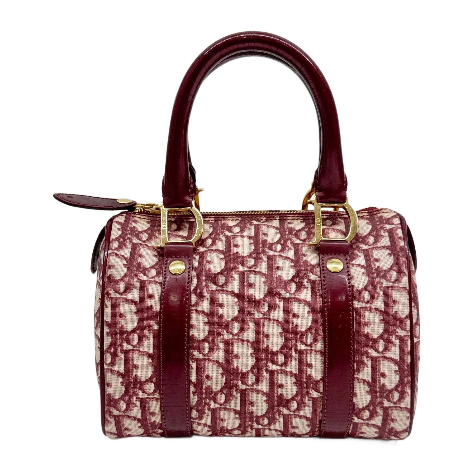 Mini Boston/Bowling Red Trotter Canvas Hand Bag