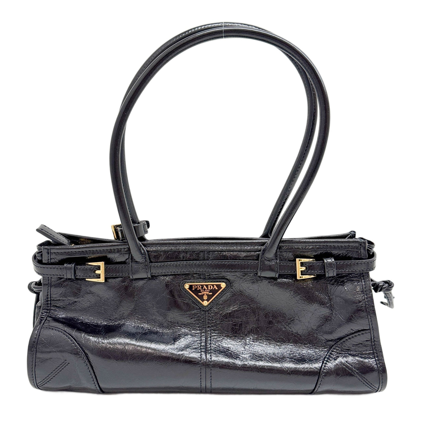 Bonnie Black Leather Two Way Bag