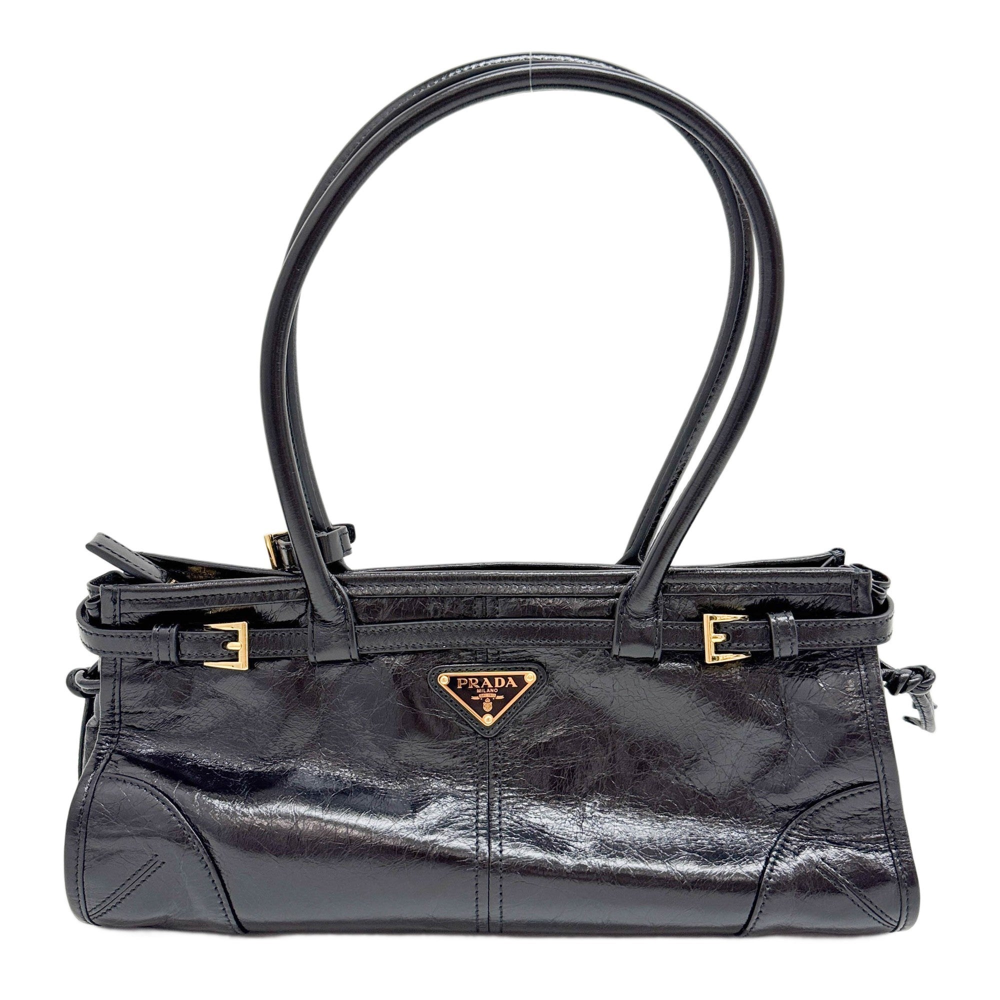 Bonnie Black Leather Two Way Bag
