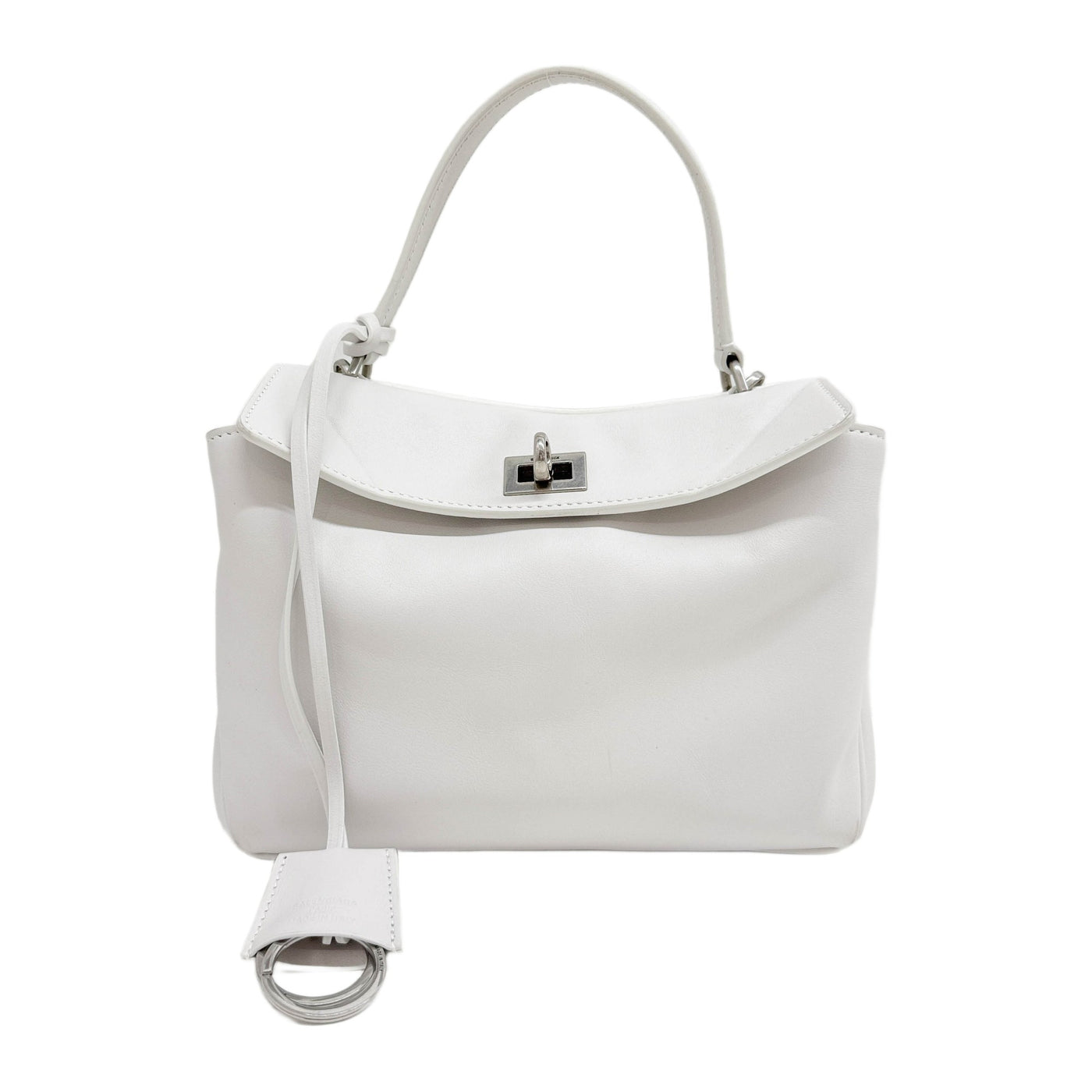 Mini Rodeo Small White Leather Two Way Bag
