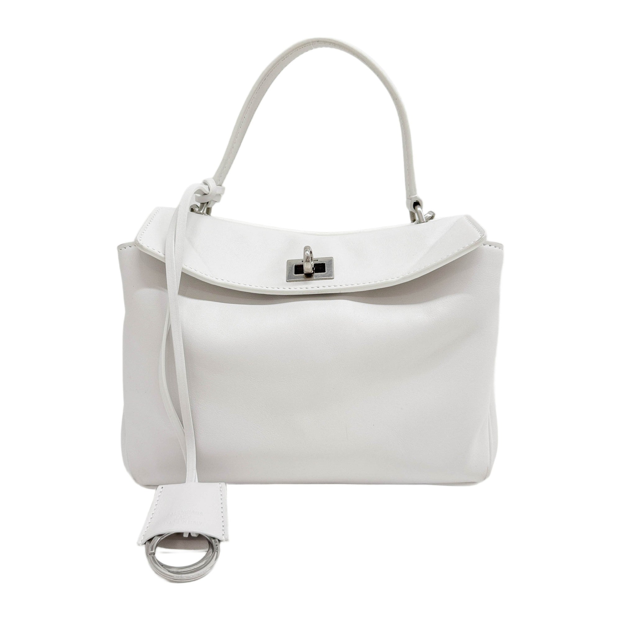 Mini Rodeo Small White Leather Two Way Bag