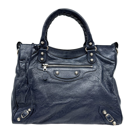 Giant 12 Velo Navy Blue Leather Two Way Bag