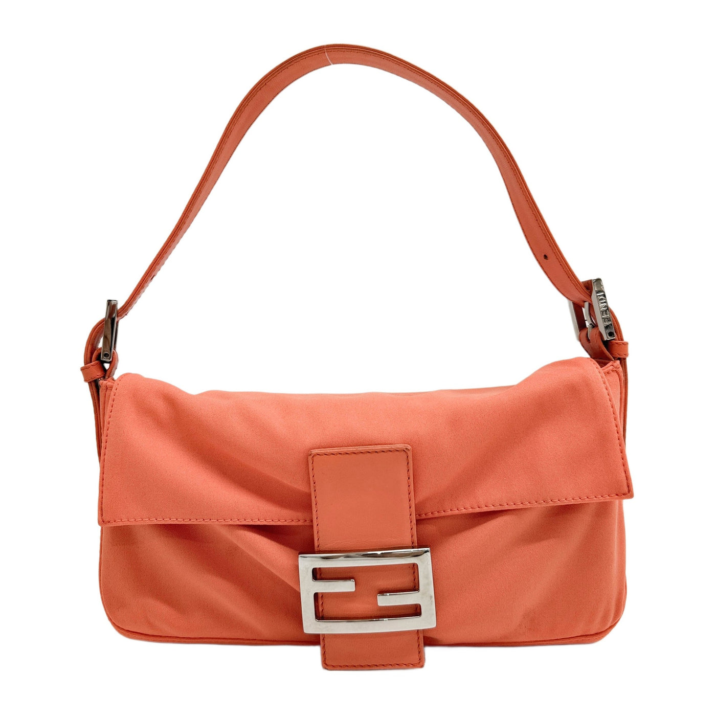 Baguette Orange Neoprene Shoulder Bag