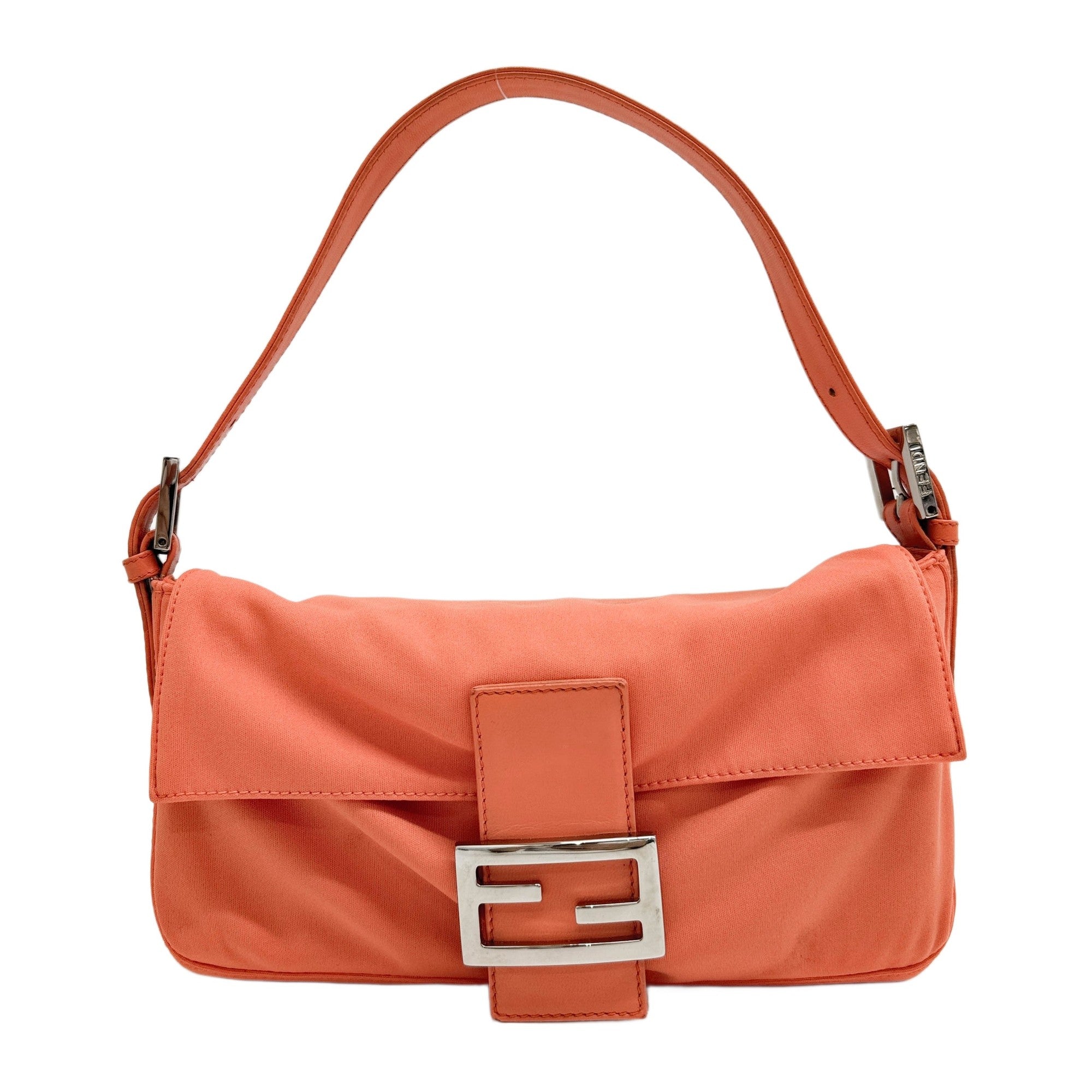 Baguette Orange Neoprene Shoulder Bag
