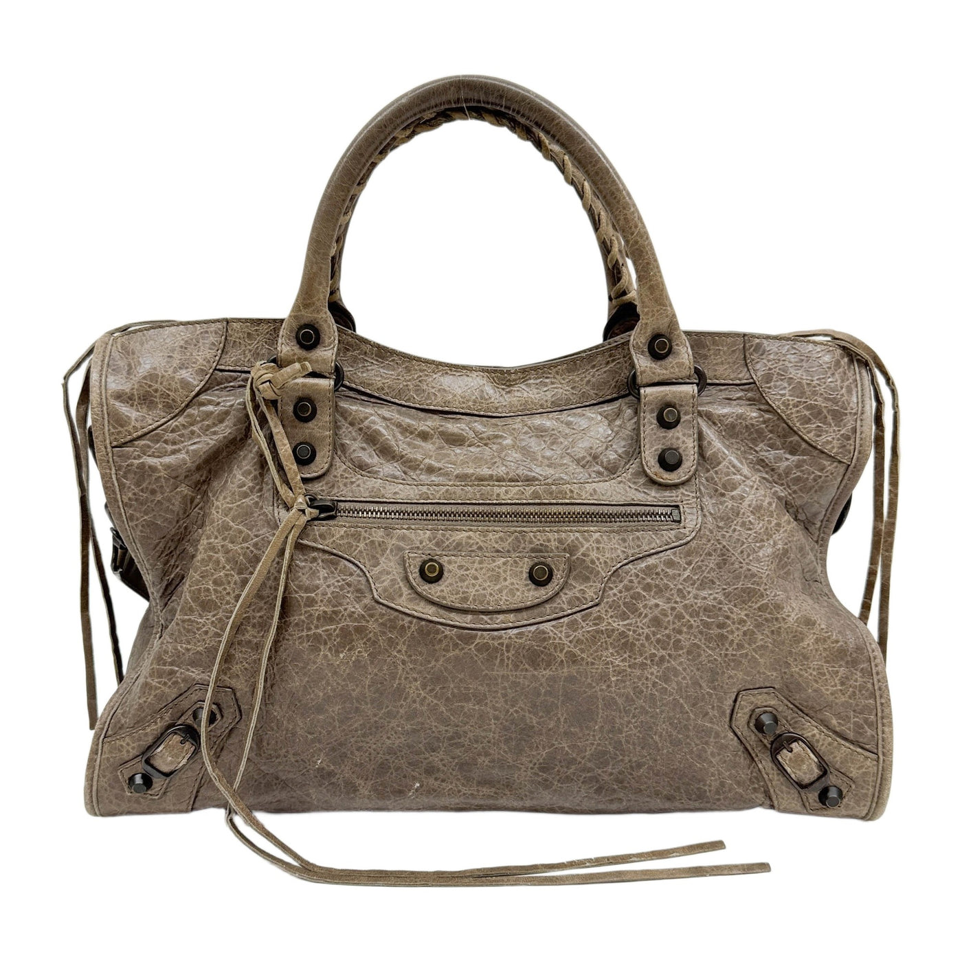 The City Clay Brown Leather Two Way Bag
